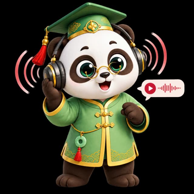 Shadowing Panda Mascot